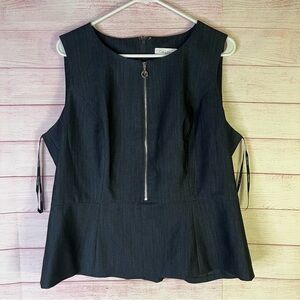 Calvin Klein NWT Zipper Front Sleeveless Top Size 16